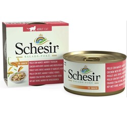 Schesir - Schesir 1071820 Salads Poke Tavuk, Sığır, Mango ve Yeşil Fasulyeli Kedi Salatası Konservesi 85 Gr