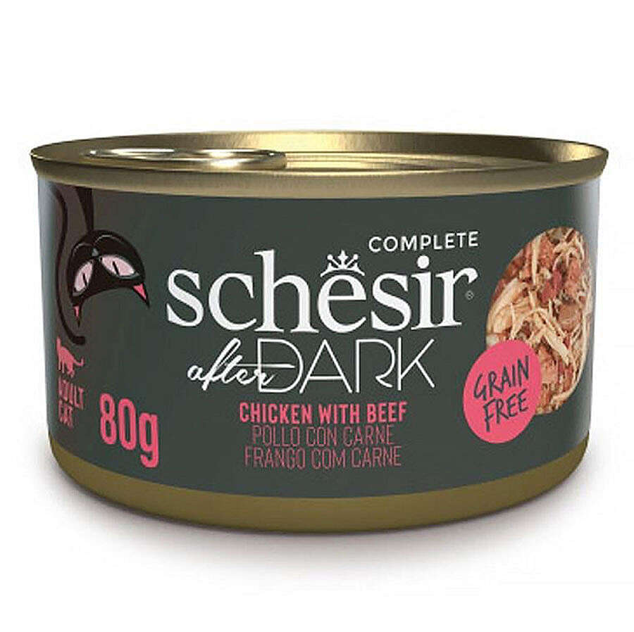 Schesir After Dark Tavuklu ve Sığır Etli Kedi Konservesi 80 Gr