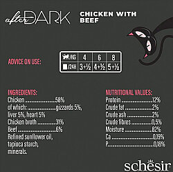 Schesir After Dark Tavuklu ve Sığır Etli Kedi Konservesi 80 Gr - 3