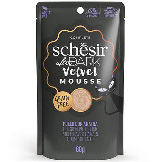 Schesir After Dark Velvet Mousse Tavuk ve Ördekli Kedi Yaş Maması 80 Gr - 1