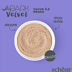 Schesir After Dark Velvet Mousse Tavuk ve Ördekli Kedi Yaş Maması 80 Gr - 4
