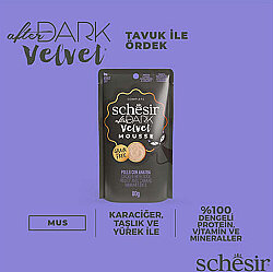 Schesir After Dark Velvet Mousse Tavuk ve Ördekli Kedi Yaş Maması 80 Gr - 3