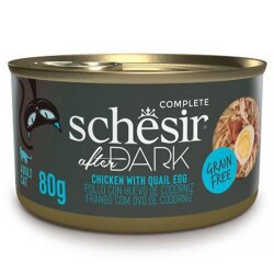 Schesir After Dark Wholefood Tavuk ve Bıldırcın Yumurtalı Kedi Konservesi 80 Gr - Schesir
