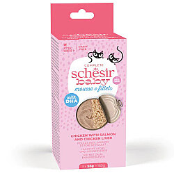Schesir Babycat Somon ve Tavuk Ciğerli Yavru Kedi Konservesi 3 Adet x 55 Gr - 2