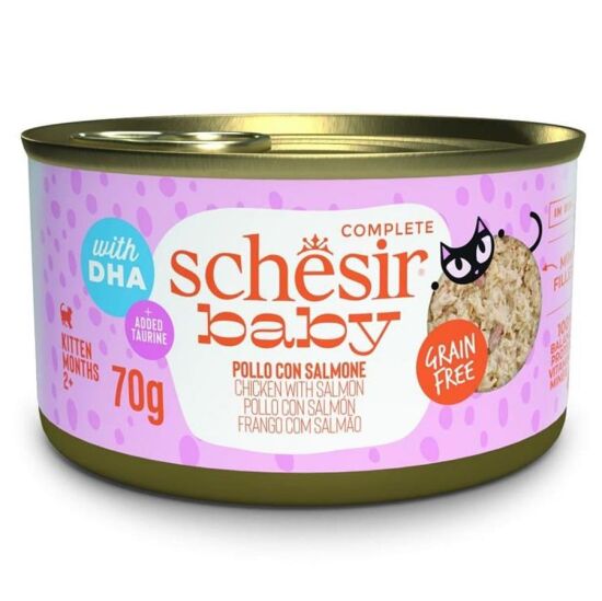 Schesir Babycat Tavuklu ve Somon Balıklı Yavru Kedi Konservesi 70 Gr - 1