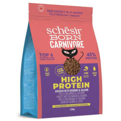 Schesir Born Carnivore Tavuklu Somonlu ve Ringa Balıklı Tahılsız Kedi Maması 1,25 Kg - Schesir