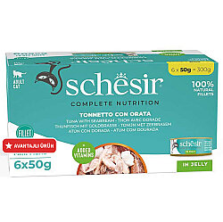 Schesir Box Ton Balığı ve Çipuralı Jöle İçinde Kedi Konservesi 6 x 50 Gr - Schesir