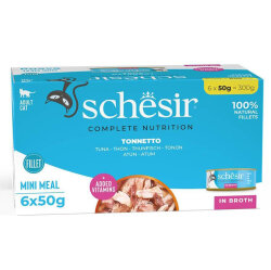 Schesir Box Ton Balıklı Pişirme Suyunda Kedi Konservesi 6 x 50 Gr - Schesir
