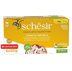 Schesir Box Ton Balıklı ve Tavuk Etli in Jelly Kedi Konservesi 6 x 50 Gr - Schesir