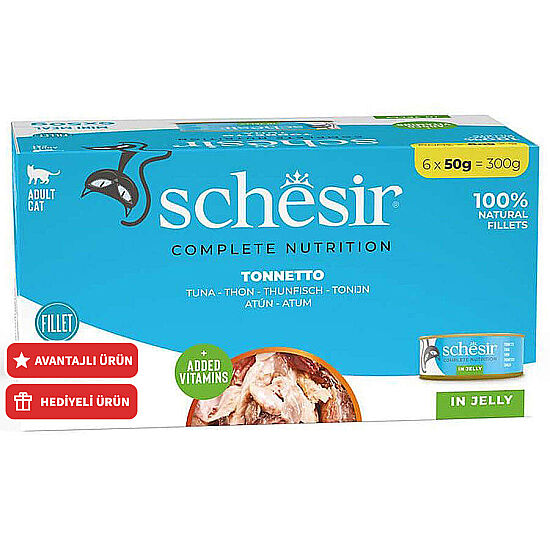Schesir C100 Multipack Ton Balıklı Kedi Yaş Maması 50 Gr - 6 Al 5 Öde - 1
