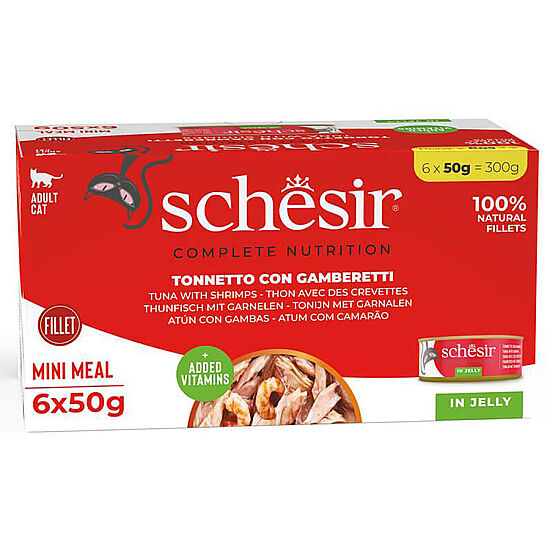 Schesir C103 Multipack Ton Balıklı ve Karides Kedi Yaş Maması 6 x 50 Gr - 6 Al 5 Öde - 2