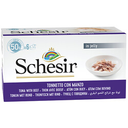 Schesir - Schesir C106 Multipack Ton Balıklı ve Biftekli Kedi Yaş Maması 50 Gr - 6 Al 5 Öde