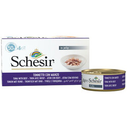Schesir C106 Multipack Ton Balıklı ve Biftekli Kedi Yaş Maması 50 Gr - 6 Al 5 Öde - Thumbnail