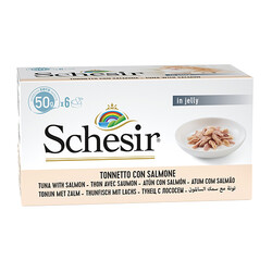 Schesir C125 Multipack Ton ve Somonlu Kedi Yaş Maması 50 Gr - 6 Al 5 Öde - Schesir
