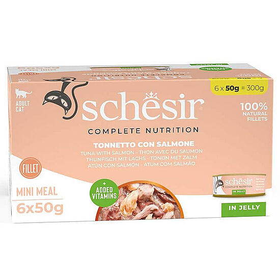 Schesir C125 Multipack Ton ve Somonlu Kedi Yaş Maması 6 x 50 Gr - 6 Al 5 Öde - 1
