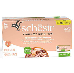 Schesir C125 Multipack Ton ve Somonlu Kedi Yaş Maması 6 x 50 Gr - 6 Al 5 Öde - Schesir