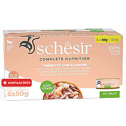 Schesir C125 Multipack Ton ve Somonlu Kedi Yaş Maması 6 x 50 Gr - 6 Al 5 Öde - Schesir