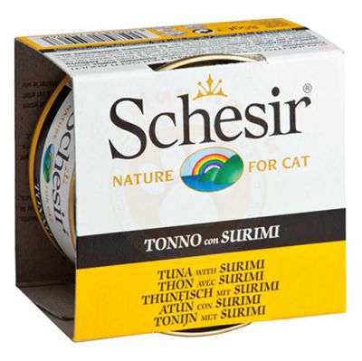 Schesir C136 Ton Balıklı ve Yengeç Etli Jöleli Kedi Konservesi 85 Gr