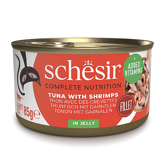 Schesir C138 Jelly Ton Balıklı ve Karidesli Jöleli Kedi Konservesi 85 Gr - 1