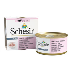 Schesir - Schesir C140 Jelly Ton Balıklı ve Jambonlu Jöleli Kedi Konservesi 85 Gr