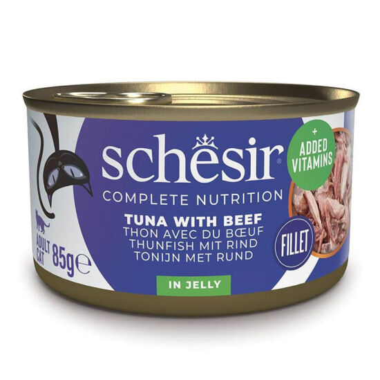 Schesir C141 Jelly Ton Balıklı ve Sığır Etli Jöleli Kedi Konservesi 85 Gr - 1