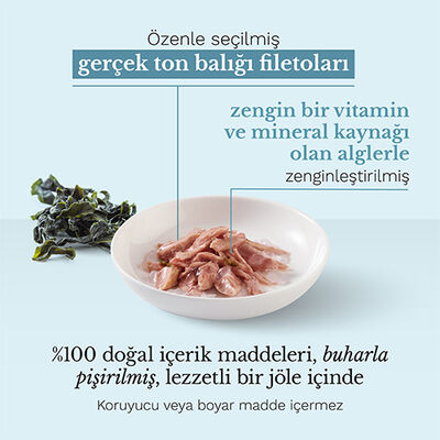 Schesir C142 Jelly Ton Balıklı ve Deniz Bitkili Jöleli Kedi Konservesi 85 Gr - 3