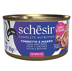 Schesir C176 Ton Balıklı Sığır Etli Pirinçli Kedi Konservesi 85 Gr - Schesir