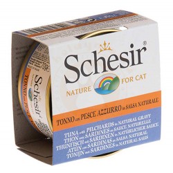 Schesir - Schesir C3002 Ton Balığı ve Sardalya Soslu Tahılsız Kedi Konservesi 70 Gr