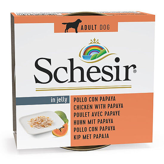 Schesir C370 Jelly Tavuk Ve Papayalı Köpek Konservesi 150 Gr - 1