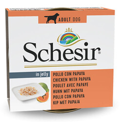 Schesir - Schesir C370 Jelly Tavuk Ve Papayalı Köpek Konservesi 150 Gr
