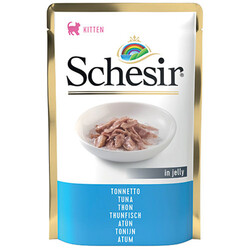Schesir - Schesir C575 Pouch Jelly Ton Balıklı Yavru Kıyılmış Kedi Yaş Maması 85 Gr