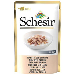 Schesir - Schesir C582 Pouch Jelly Ton Balıklı Somonlu Kedi Yaş Maması 85 Gr