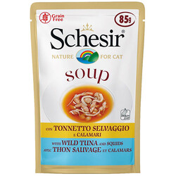 Schesir C673 Soup Ton Balığı Kalamar Kedi Çorbası 85 Gr - Thumbnail