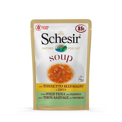 Schesir C674 Soup Yabani Ton Balığı ve Balkabaklı Tahılsız Kedi Çorbası 85 Gr