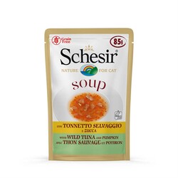 Schesir C674 Soup Yabani Ton Balığı ve Balkabaklı Tahılsız Kedi Çorbası 85 Gr - Thumbnail