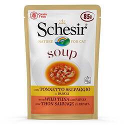 Schesir - Schesir C675 Soup Ton Balığı Papaya Tahılsız Kedi Çorbası 85 Gr