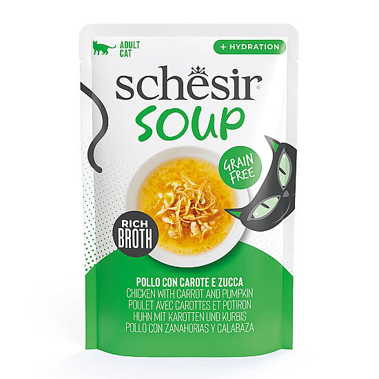 Schesir Soup Tavuklu ve Balkabaklı Tahılsız Kedi Çorbası 40 Gr - 1