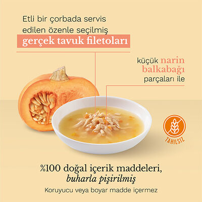 Schesir Soup Tavuklu ve Balkabaklı Tahılsız Kedi Çorbası 40 Gr - 4