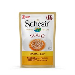 Schesir - Schesir C676 Soup Tavuklu ve Balkabaklı Tahılsız Kedi Çorbası 85 Gr