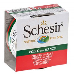 Schesir - Schesir C682 Jelly Tavuk Etli ve Sığır Etli Fileto Köpek Konservesi 150 Gr