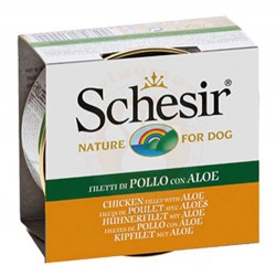 Schesir - Schesir C684 Jelly Tavuklu ve Aloe Veralı Köpek Konservesi 150 Gr