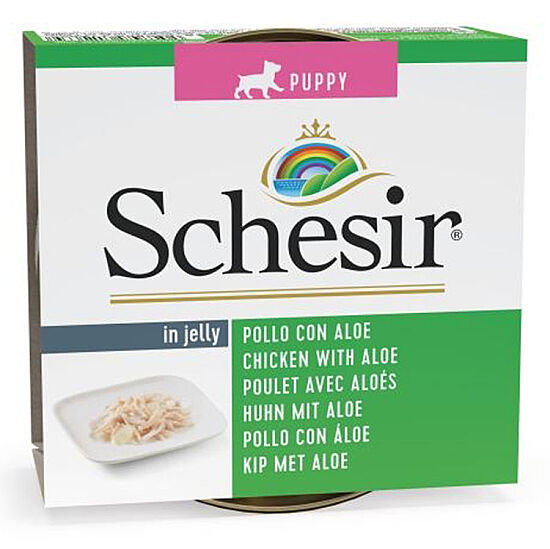 Schesir C689 Jöle İçinde Tavuklu ve Aloe Veralı Yavru Köpek Konservesi 150 Gr - 1