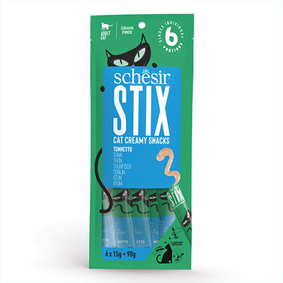 Schesir Cat Stix Ton Balıklı Krema Kedi Ödülü 6 Adet x 15 Gr