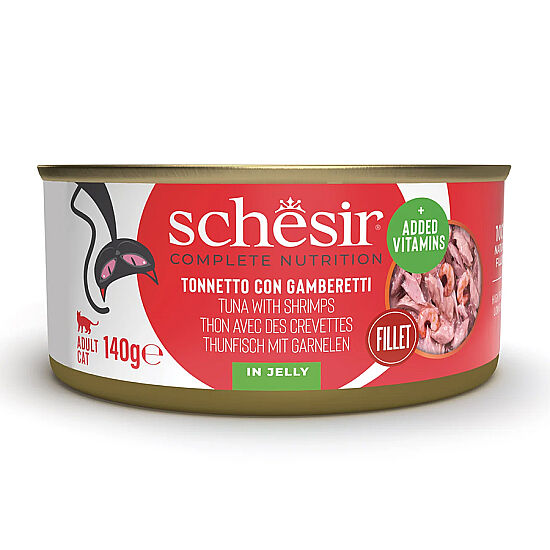 Schesir Jelly Ton Balıklı ve Kardesli Kedi Konservesi 140 Gr - 1