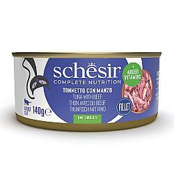 Schesir Jelly Ton Balıklı ve Sığır Etli Kedi Konservesi 140 Gr - 1