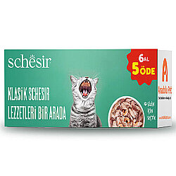 Schesir BOX Karışık Kedi Konservesi 6 x 85 Gr - 6 Al 5 Öde - Schesir