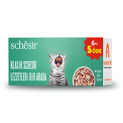 Schesir - Schesir BOX Karışık Kedi Konservesi - 6 Al 5 Öde