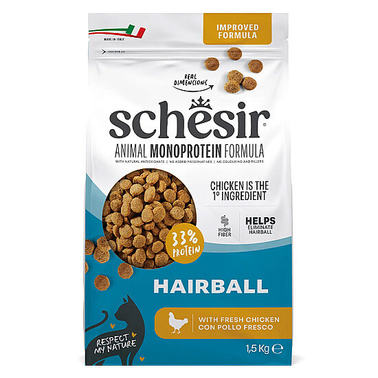 Schesir Monoprotein Tüy Yumağı Kontrolü Tavuklu Kuru Kedi Maması 1,5 Kg - 1