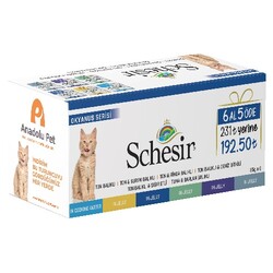 Schesir Multipack Okyanus Serisi Kedi Yaş Maması 85 Gr x 6 Adet - Schesir