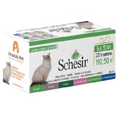 Schesir - Schesir Multipack Tavuklu & Quinoa & Ringa Serisi Kedi Yaş Maması 85 Gr x 6 Adet